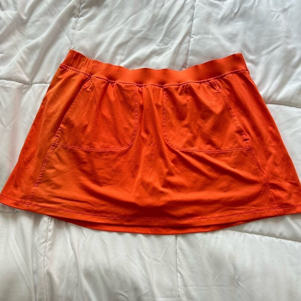 Tail Activewear Skirt Skort Orange Pull On Womens L/XL Tennis Golf Pickleball